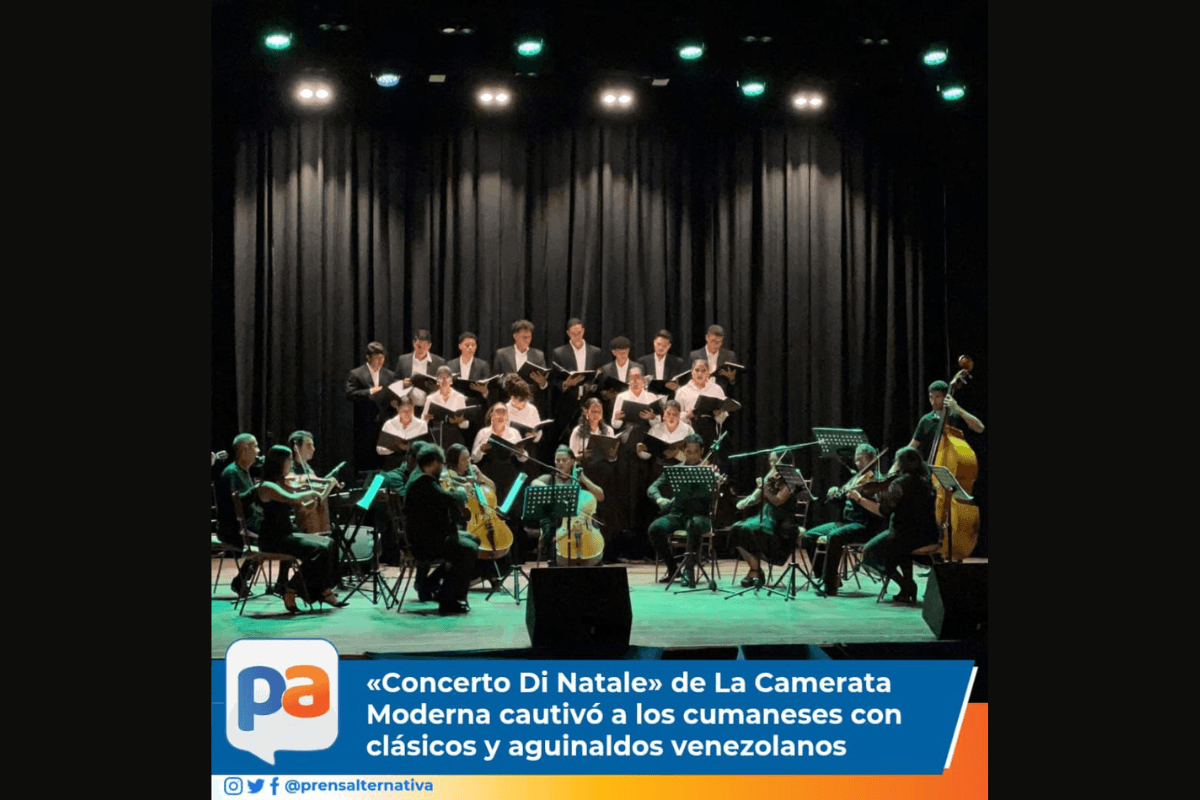 Concerto Di Natale de La Camerata Moderna cautivó a los cumaneses con clásicos y aguinaldos venezolanos